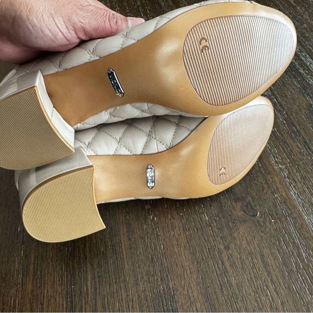 Vionic Ruby Leather Quiltedblock Heels 9 Wide - image 5